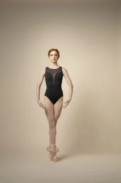 Mirella Boat Neck Mesh Tank Leo- M3092LM -Dance Costumes image 131