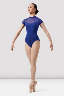 Mirella Chevron Mock Neck Cap Sleeve Leo- M5099LM