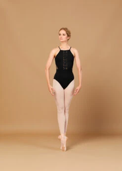Bloch Emb Trim High Neck Wrap Leotard- L5557