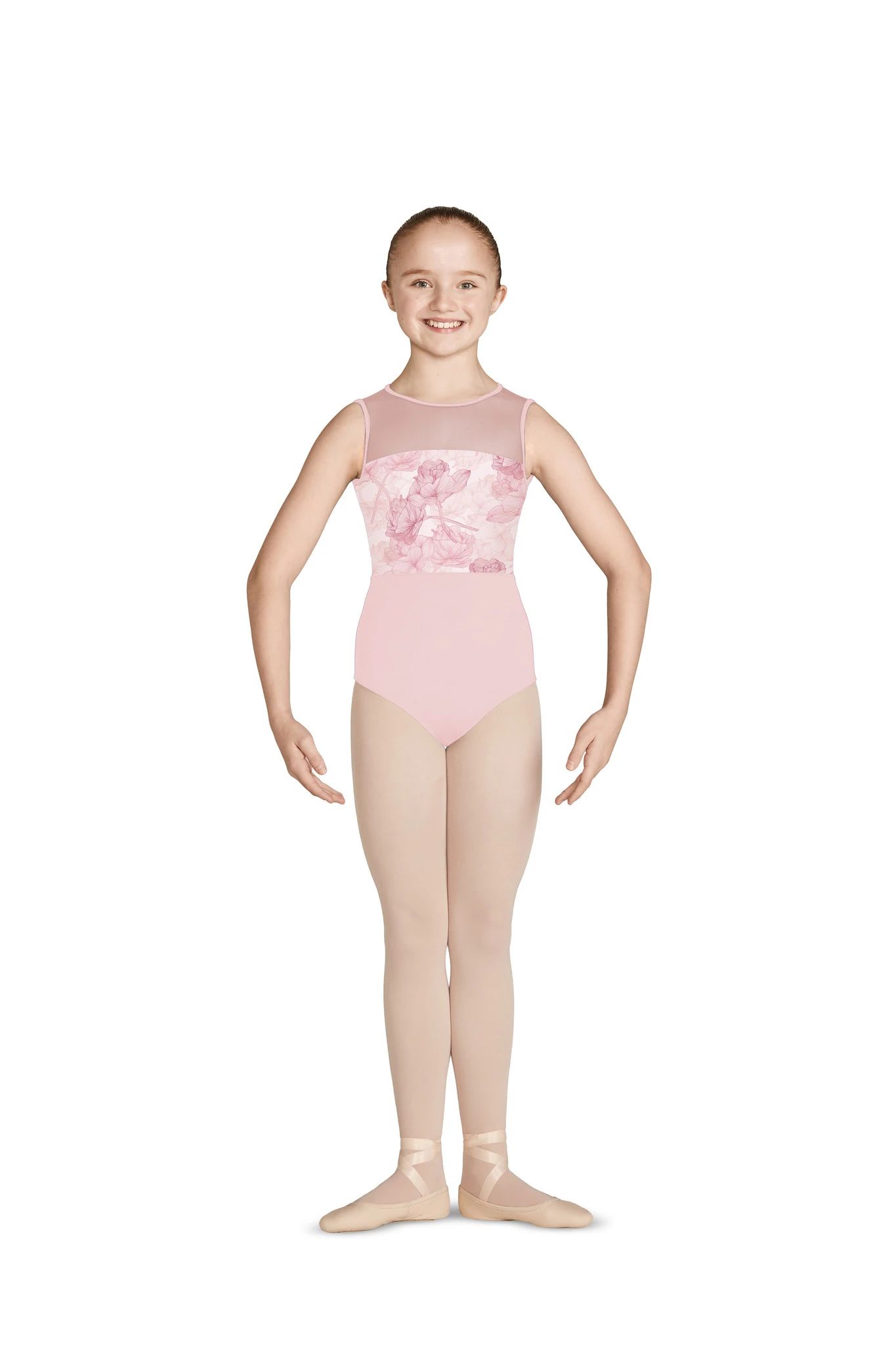 Mirella Printed Bodice Open Back Leotard-M468C 4 Mirella Printed Bodice Open Back Leotard-M468C - Image 2