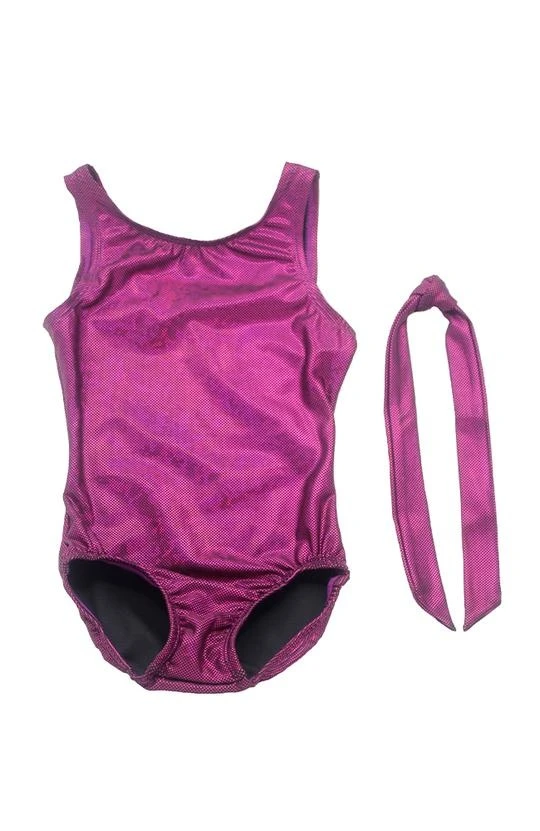 Leos Girls Purple Disco Tank Leo- GB127C 3 Leos Girls Purple Disco Tank Leo- GB127C