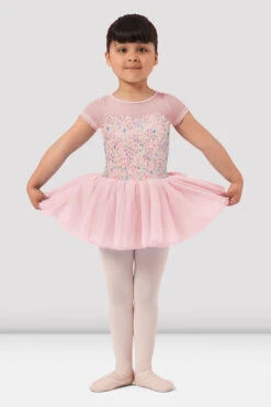 Mirella Ditsy Print Cap Sleeve Tutu Dress- M1554C