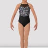 Mirella Ditsy Print Open Back Halter Leo- M1241C -Dance Costumes image 392