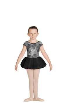 Mirella Scoop Neck Cap Sleeve Tutu Leotard- M1535C