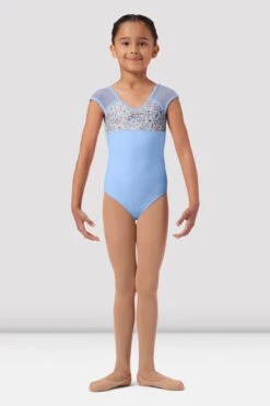 Mirella Ditsy Print Mesh Cap Sleeve Leo-M1555C 11 Mirella Ditsy Print Mesh Cap Sleeve Leo-M1555C -Dance Costumes image 420