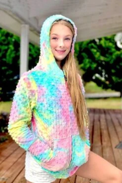 Limeapple Tie Dye Bubble Hoodie -Dance Costumes image 429