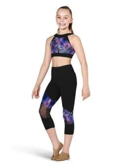 Kaia Mesh Panel Capri Leggings- KA069P