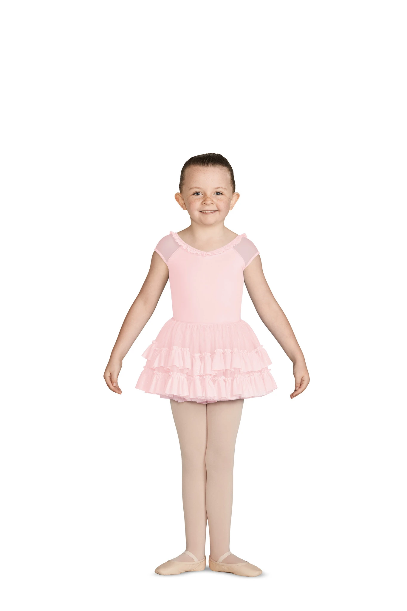 Mirella Mesh Frill Cap Sleeve Leotard- M1537 5 Mirella Mesh Frill Cap Sleeve Leotard- M1537 - Image 3