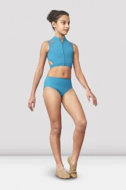 Bloch Child High Neck Zip Front Crop Top- FT5165C