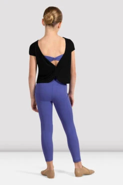 Bloch Fleur Child Boat Neck V Back Tshirt- CZ4252 -Dance Costumes image 530