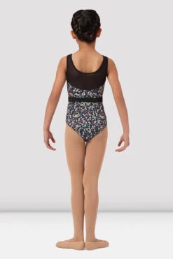 Mirella Ditsy Print Scoop Back Tank Leo- M485C -Dance Costumes image 589
