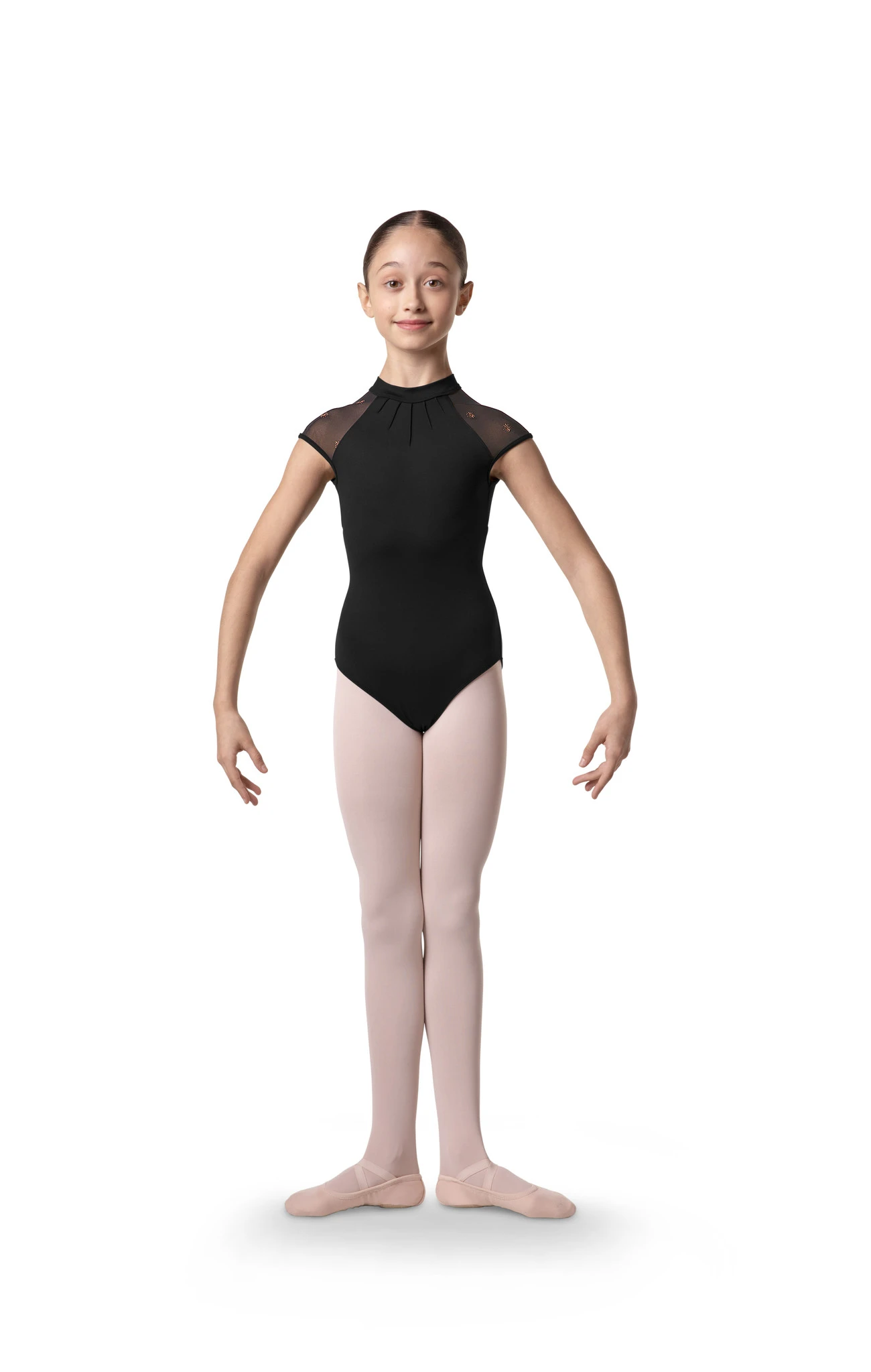 Bloch Halo High Neck Cap Sleeve Leo- CL3132 3 Bloch Halo High Neck Cap Sleeve Leo- CL3132