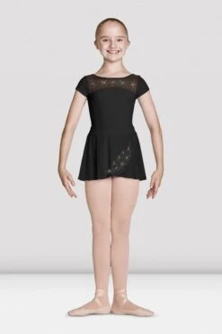Bloch Jasmine Emb. Mesh Wrap Skirt- MS138C